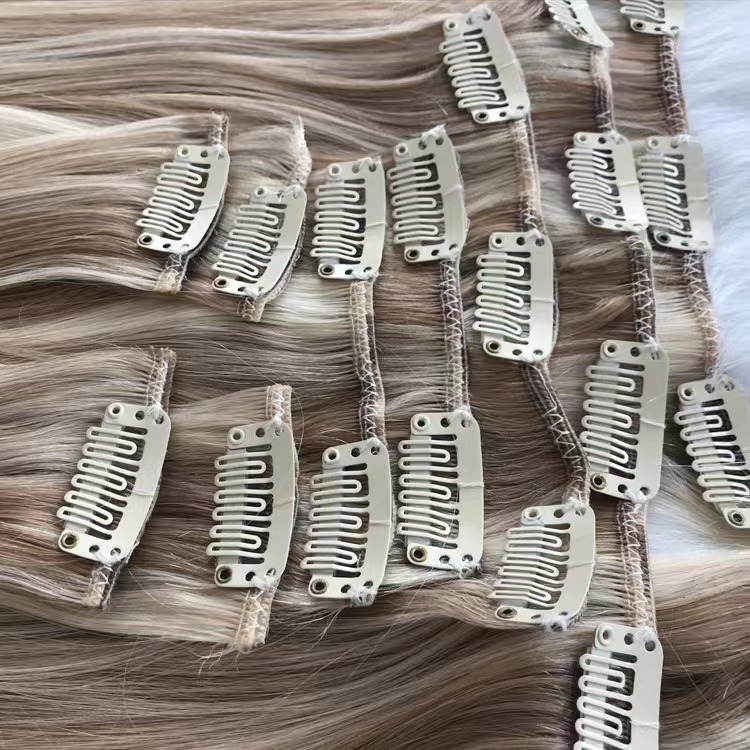 China wholesale clips in hair human extension suppliers QM284